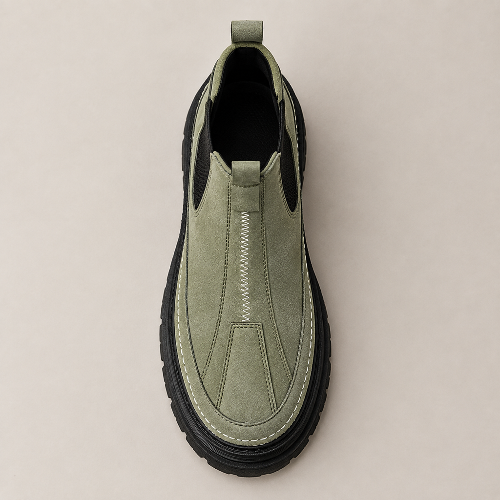 Bottines Chelsea Plateforme en Cuir