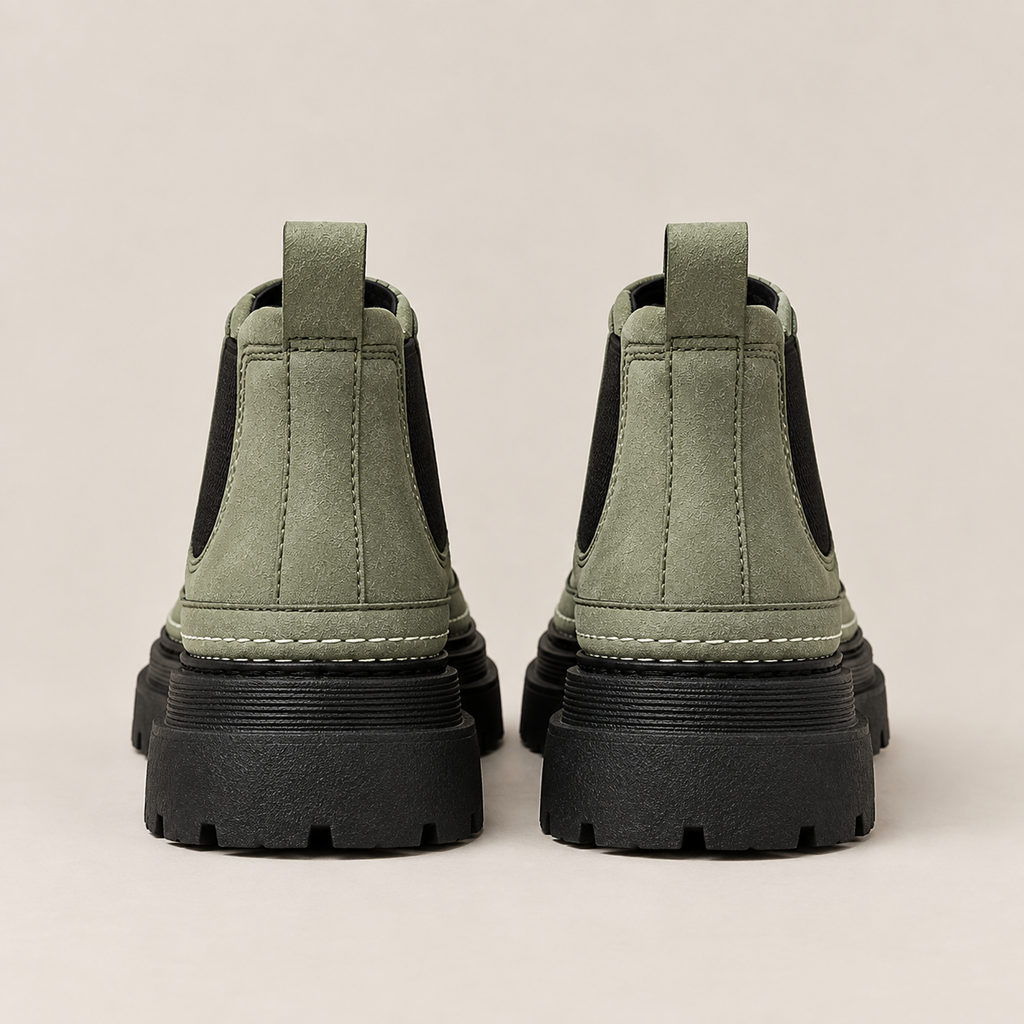 Bottines Chelsea Plateforme en Cuir