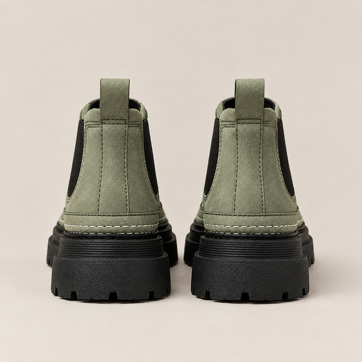 Bottines Chelsea Plateforme en Cuir